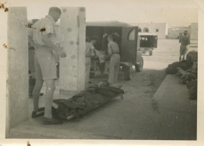 AFS ambulance drivers evacuating Tobruk Hospital in Libya in 1942. Photograph by Arthur Howe, Jr., courtesy of the Archives of the American Field Service and AFS Intercultural Programs.
