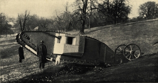 British "Centipede"/"Mother"/"Big Willie" tank, ca. 1916--afterwards known at the Mark I Tank, from